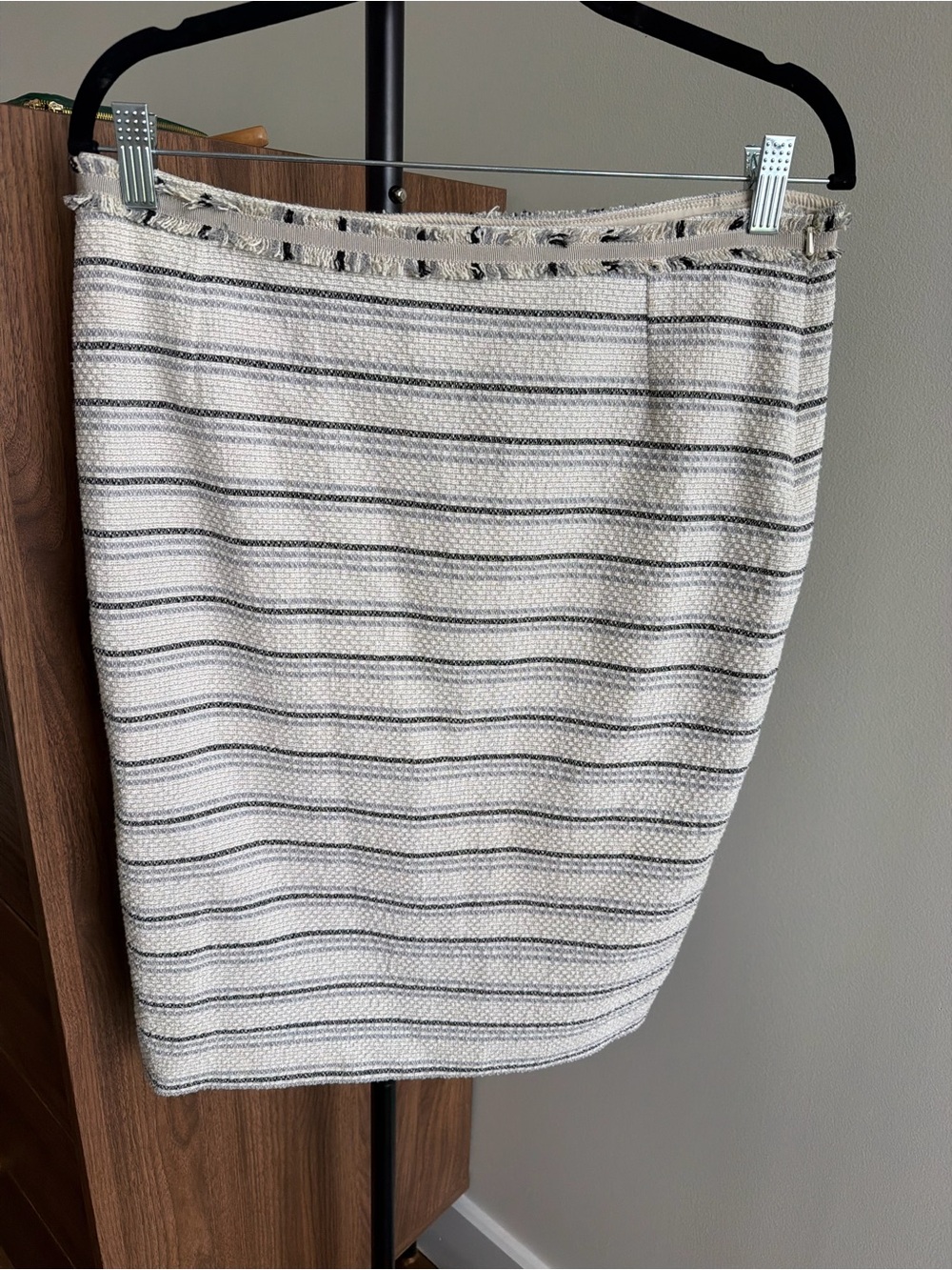 Weekend Max Mara Striped Tweed Pencil Skirt Size US 10 / EU 42 - Picture 2 of 12